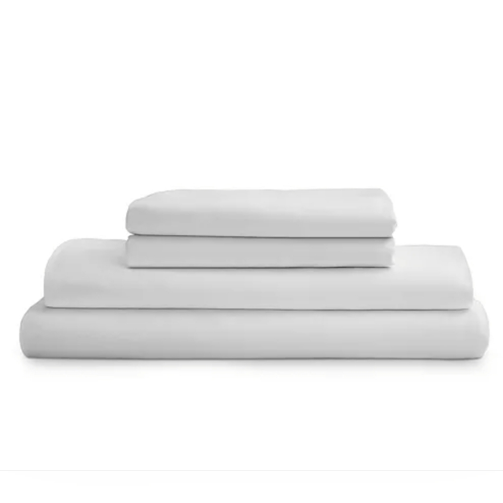 NWT - AQUA Eucalyptus Queen Sheet Set Snow White